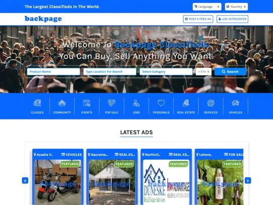 Backpage Classifieds